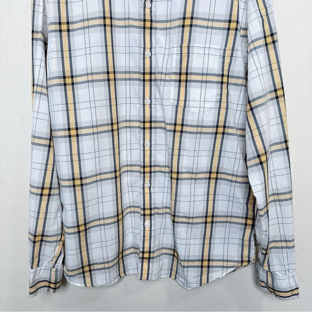 J.crew Mens XL Plaid Light Weight Slim Fit Shirt